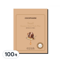 COCOPHARM 에센스 마스크팩 플러스 달팽이 25g, 1개입, 100개