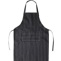 쿨스팟 스트라이프 앞치마, 블랙, 1개