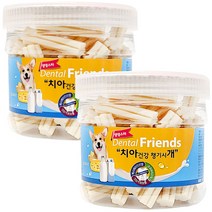 코코브라운 강아지 덴탈프랜즈 간식 덴탈껌 300g, 2개, 밀크 앤 치즈