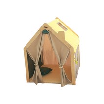 나스파 원목 플레이하우스 놀이텐트 스탠다드, 옐로우뉴트럴