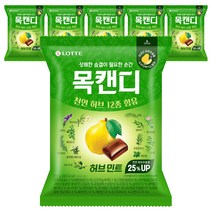롯데제과 목캔디 허브민트, 217g, 6개
