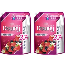 다우니 초고농축 핑크 섬유유연제 베리베리와 바닐라크림 리필, 2.6L, 2개
