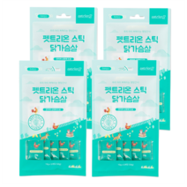 펫트리온 스틱 강아지 고양이 간식 4p, 닭가슴살, 50g, 4개