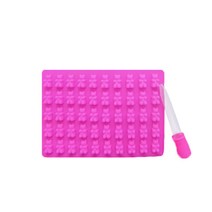 꼬마곰 젤리 금형몰드 50구 + 스포이드 세트, 분홍색