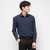 캐럿 남성용 구김 없는 링클프리 베이직 긴팔 셔츠