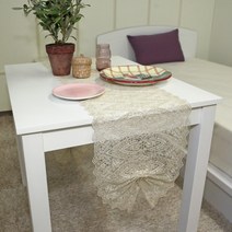 나산데코 엘레아노 자수 레이스 테이블러너, 골드, 120cm x 32cm