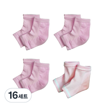 생활더하기 풋케어 발 뒤꿈치 보습 패드 양말 핑크, 16세트, 1개
