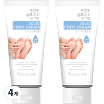 에네스티 온천수 실크스킨 풋크림, 100g, 4개