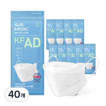 써메딕 헬스케어 비말차단용 3D 마스크 대형 KF-AD, 3개입, 40개
