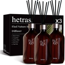 헤트라스 프리미엄 디퓨저 500ml x 3p 세트, 화이트셔츠향, 3개