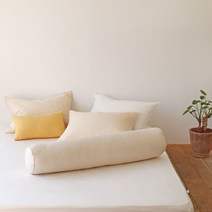 누블 데일리 60수 아사 순면 원형 롱쿠션 바디필로우 커버, 베이지