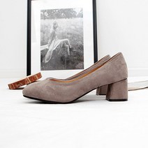 로하 베이직 스웨이드 미들 펌프스힐