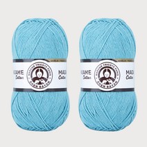 DIKTAS 마담카튼 면사 아크릴 혼합 뜨개실 2p, 16.아쿠아