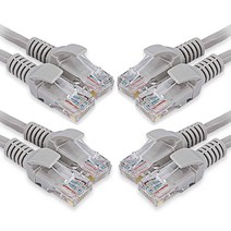 칼론 CAT6 1M 랜선 랜케이블, 그레이, 4개