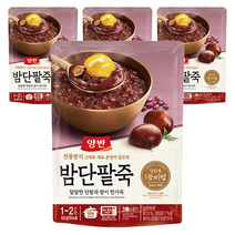 양반죽 밤단팥죽 파우치죽, 420g, 4개