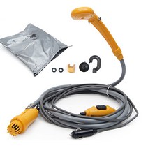 ZIO-BIZ 휴대용 캠핑 샤워기, 옐로우, 1개