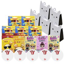 킨더맘 어린이집 생일선물 크레용 12색 5p 초코 + 롤밴드 5p 세트, 랜덤 발송, 1세트