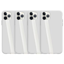 신지모루 실리콘 휴대폰 핑거 스트랩, 화이트, 4개
