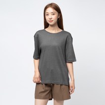 캐럿 여성용 100% 린넨 티셔츠