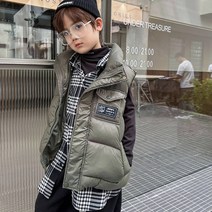 남아용 페이크 체크 패딩 조끼 CCV72BVT99