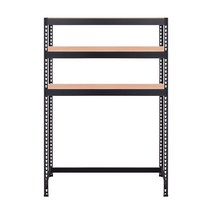 스피드랙 V2 세탁기 선반 원기둥 3단 1200 x 400 x 1800 mm, 블랙앵글