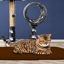 카이프 고양이 사막화 미끄럼방지 다용도 화장실 매트, 브라운
