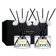 시즈넬 블랙라벨 선물세트 디퓨저 미니로즈 200ml x 2세트, 클린코튼향