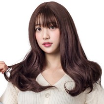 준 블랑 통가발 320g + 가발망, 초콜릿브라운, 1세트