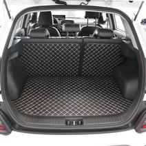 지엠지모터스 퀼팅 가죽 트렁크매트 풀세트, 코나 전기차, 블랙, 현대