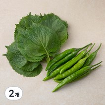 친환경 인증 국내산 청양고추&깻잎, 130g, 2개