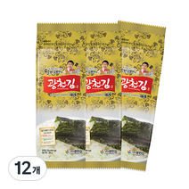 광천김 달인 김병만의 대용량 재래 식탁김, 55g, 12개