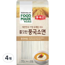 대상 푸드마크 찰진국수 소면, 4개, 900g