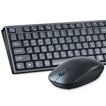 PLEOMAX 무선 키보드 마우스 세트 AVEC-WMK110, 블랙, 일반형