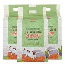 고양이 인생두부 두부모래 녹차향, 3개, 10L