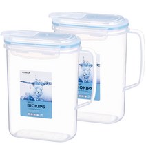 코멕스 바이오킵스 핸들 냉장고물병 2p, 혼합 색상, 1500ml