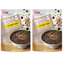 샘표 밸런스죽 흑임자 서리태 오곡죽, 420g, 2개