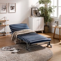 라꾸라꾸 수납침대 4탄 접이식침대, 블루 + 그레이 + 화이트