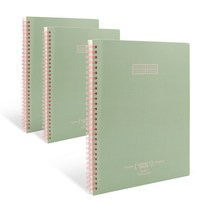 비팬시 B5 퍼펙트노트 그리드 모눈 노트, 민트, 3개