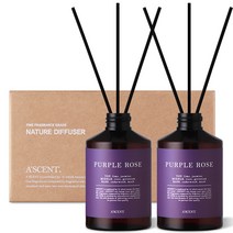 에이센트 네이처 실속형 디퓨저 200ml x 2p + 섬유스틱 10p, 퍼플로즈