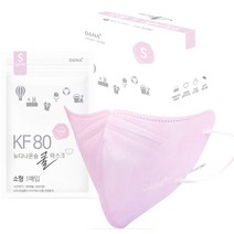 다나마스크 뉴다나온숨 쿨마스크 소형 KF80, 연분홍, 1개, 30매입
