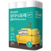 모나리자 3겹 보타닉포레 블랑데코 천연펄프 롤 화장지 25m, 30롤, 1팩