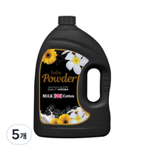 아토세이프 퍼퓸 섬유유연제 베이비 파우더 본품, 3.06L, 5개