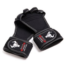 불스스포츠 남성용 헬스용 4구장갑, 블랙 + 실버