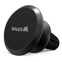 밸류엠 차량용 디럭스 마그네틱 송풍구 스마트폰 거치대, 1개, 블랙