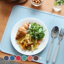 에이드엘 다이닝 실리콘 테이블매트, 스카이블루, 428x282mm