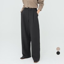캐럿 여성용 원핀턱 와이드핏 슬랙스