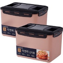 [엔에프락김치통] 락앤락 뉴 김치통 정석 핑크, 2개, 10L