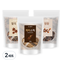 그린약초 뱅쇼 만들기 계피스틱 100g + 정향 80g + 팔각회향 100g, 2세트