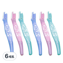 카이 CAN 눈썹면도기 소 3종, 혼합 색상, 6세트