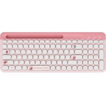 로이체 잔망루피 멀티페어링 크래들 블루투스 무선 키보드, 혼합색상, ICNS-TKB-A-LP, 일반형